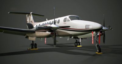 PBR preview of the upcoming Milviz King Air 350i