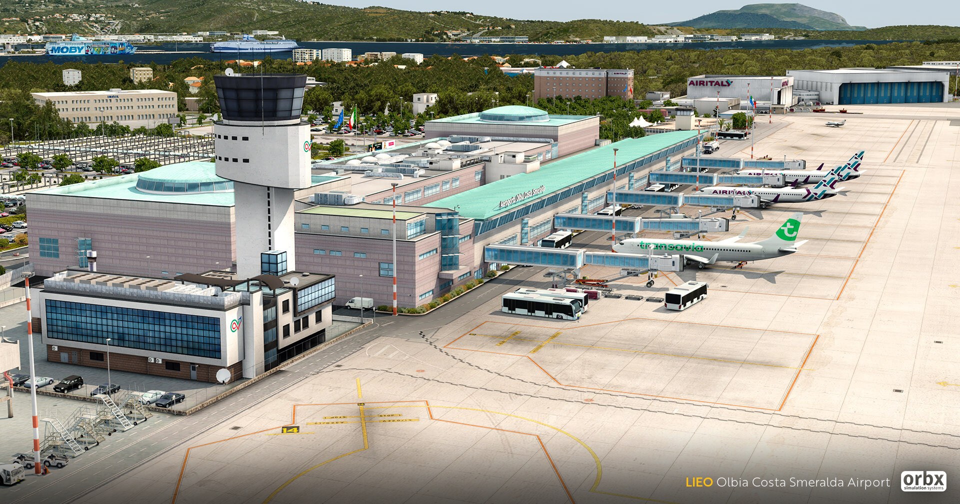 Orbx Olbia Airport released for Prepar3D v4
